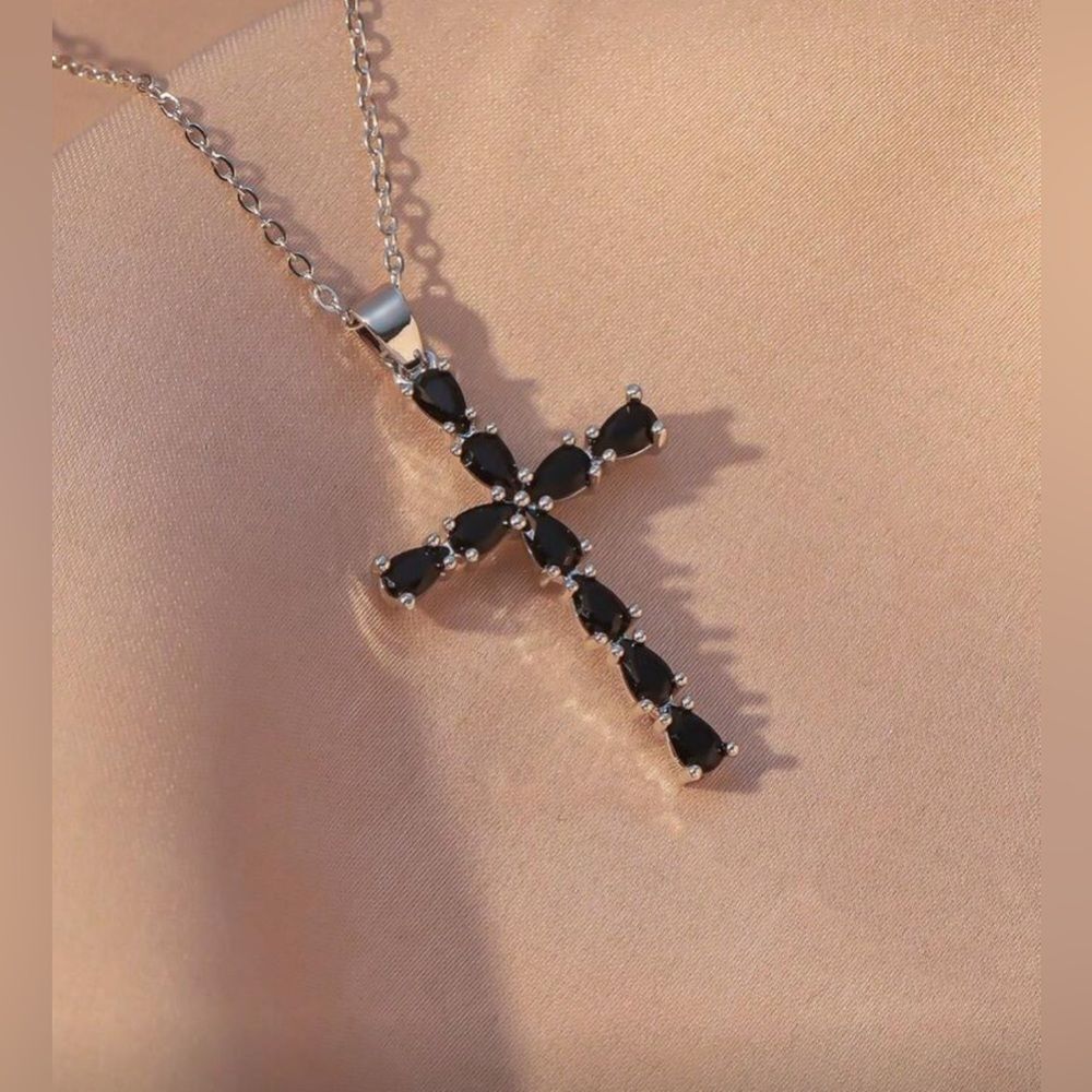 Black Cross Necklace N1702